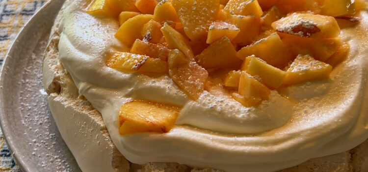 Peach Pavlova